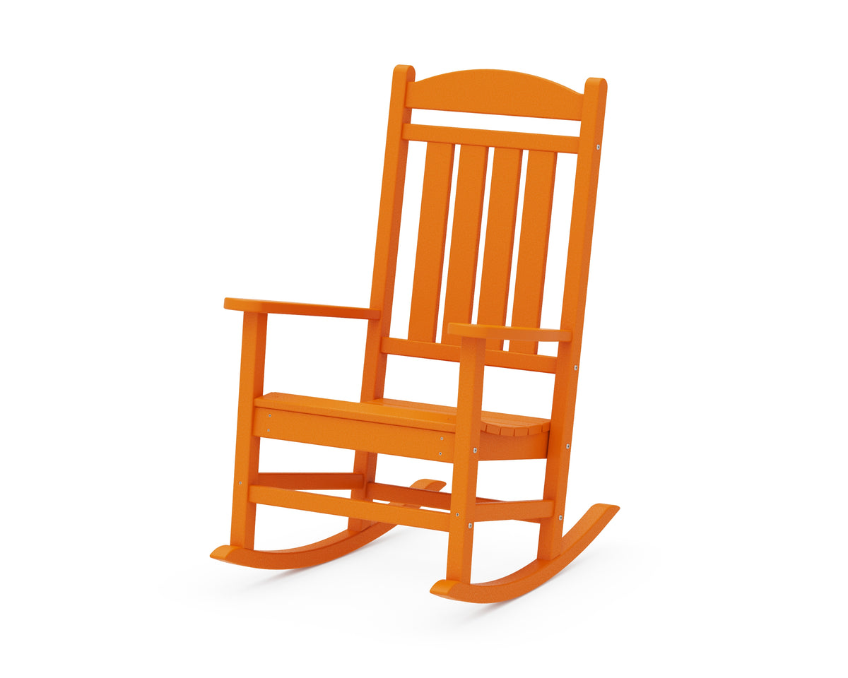 POLYWOOD Presidential Rocking Chair in Tangerine