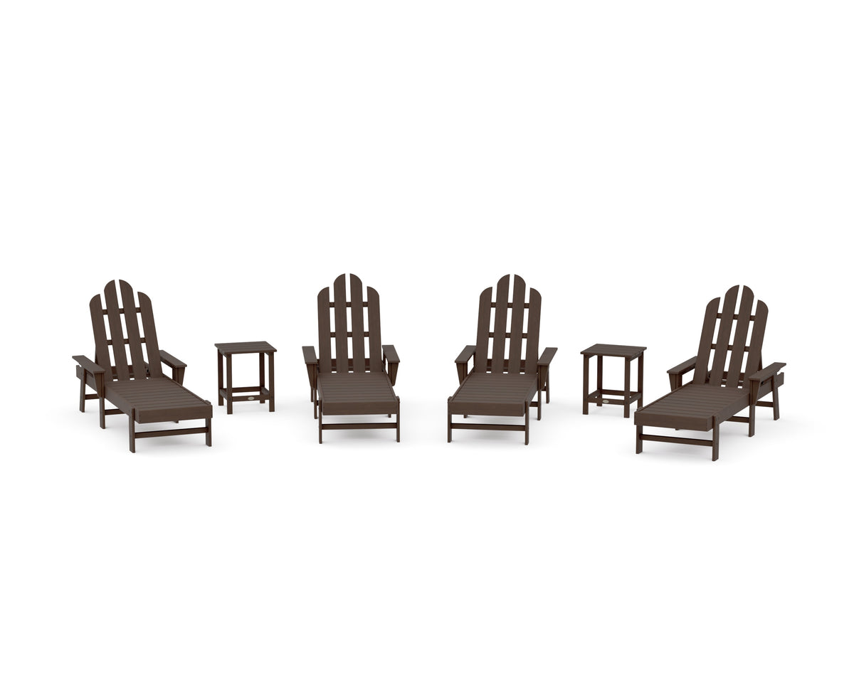 POLYWOOD Long Island Chaise 6-Piece Set in Kona