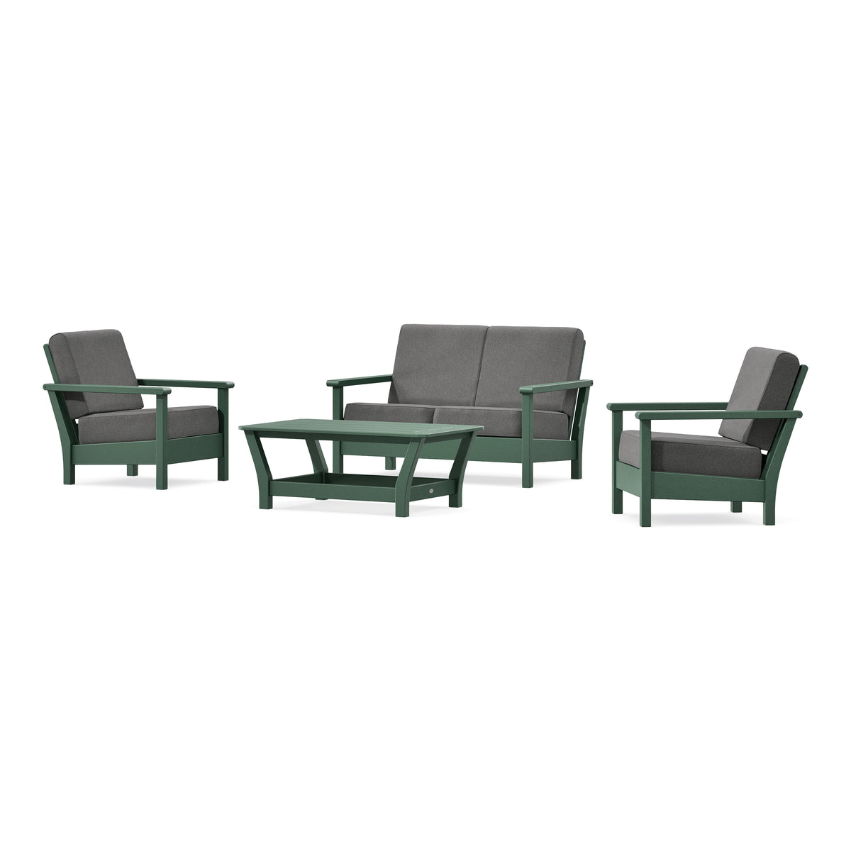 POLYWOOD Harbour 4-Piece Deep Seating Set in Green