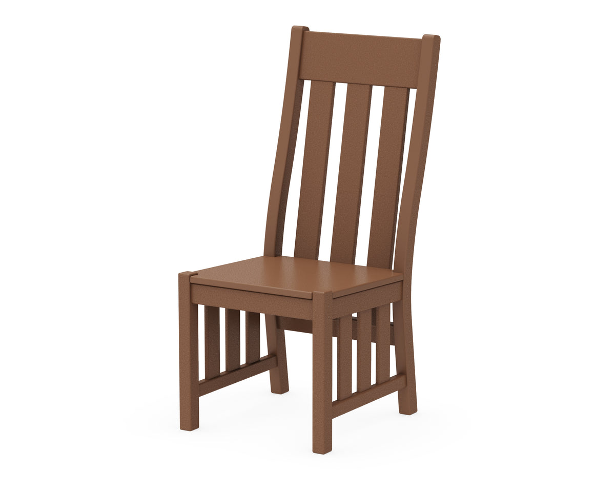 POLYWOOD Acadia Dining Side Chair in Teak