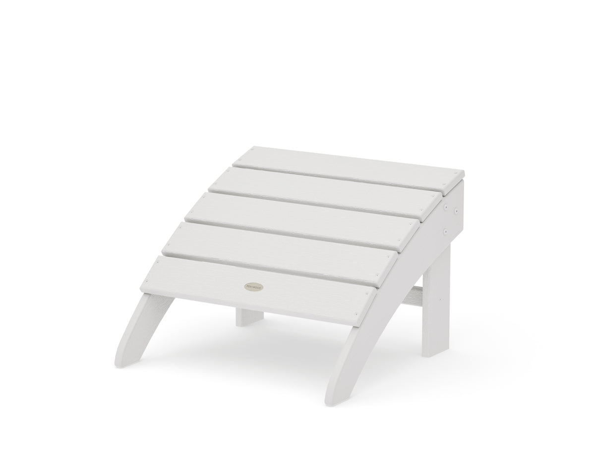 POLYWOOD Palm Coast Ottoman in Vintage White