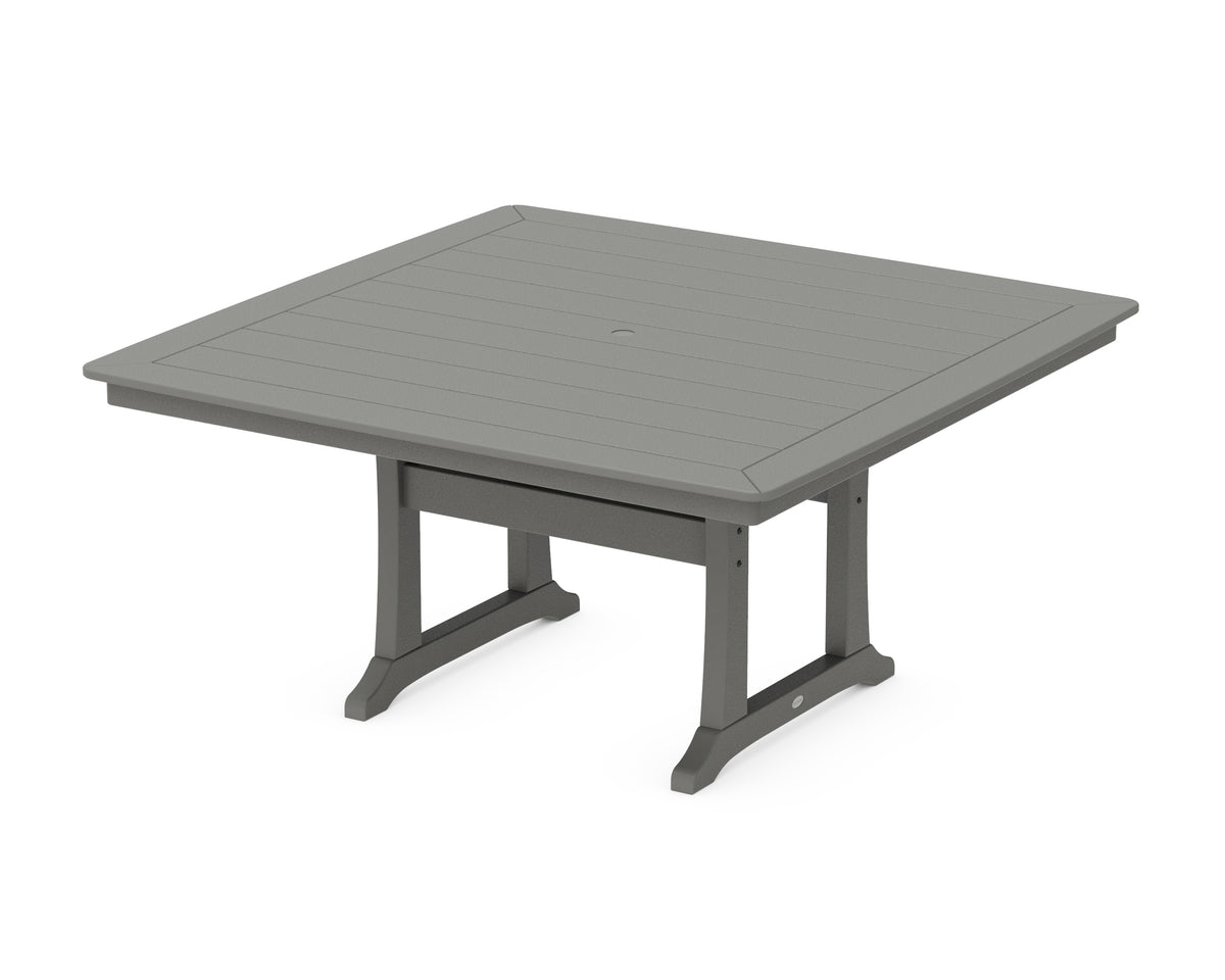 POLYWOOD Nautical Trestle 59" Dining Table in Slate Grey