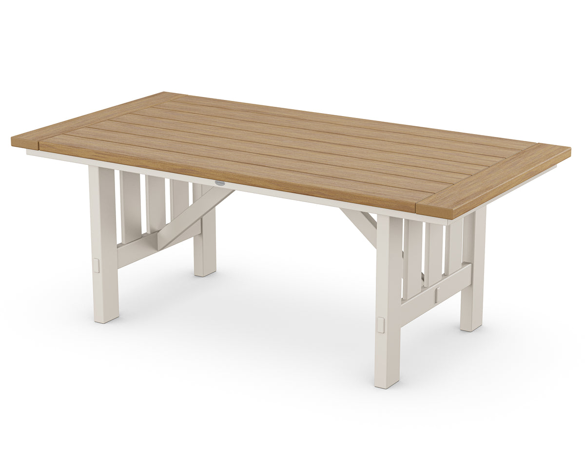 POLYWOOD Mission 39" x 75" Dining Table in Sand / Natural