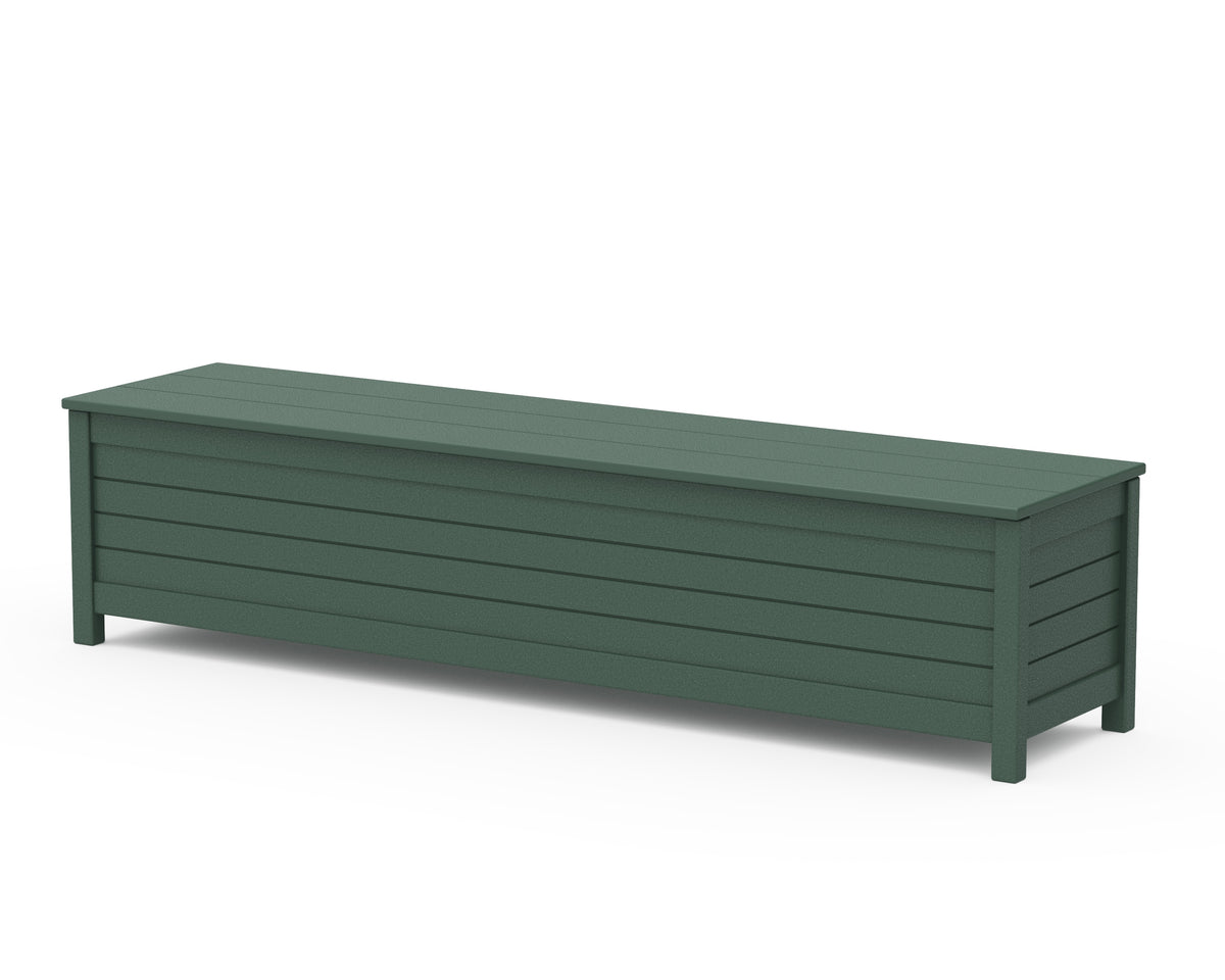 POLYWOOD Nautical 72" Storage Bench in Green