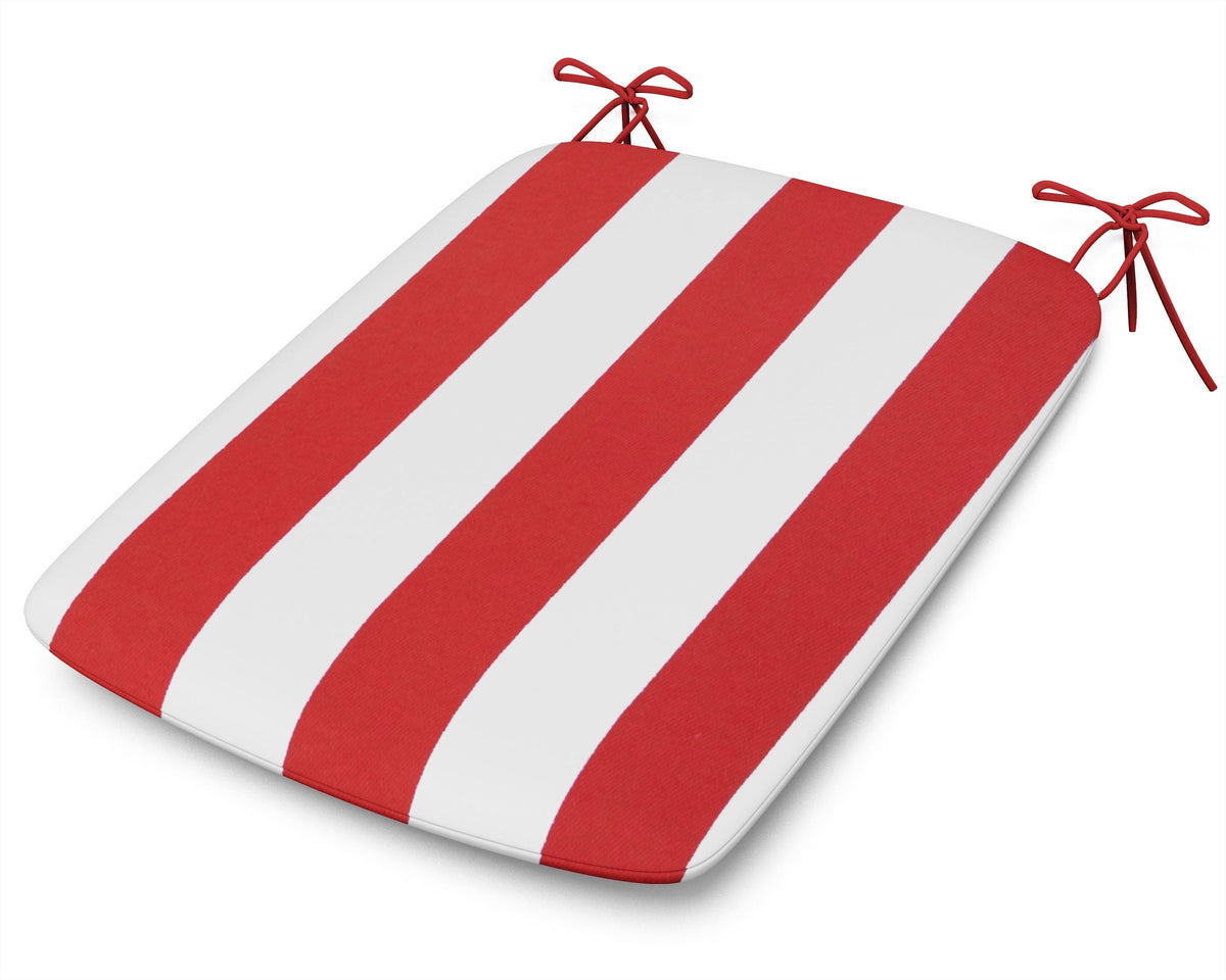 POLYWOOD 1120 Urban Seat Pad in Cabana Stripe Crimson