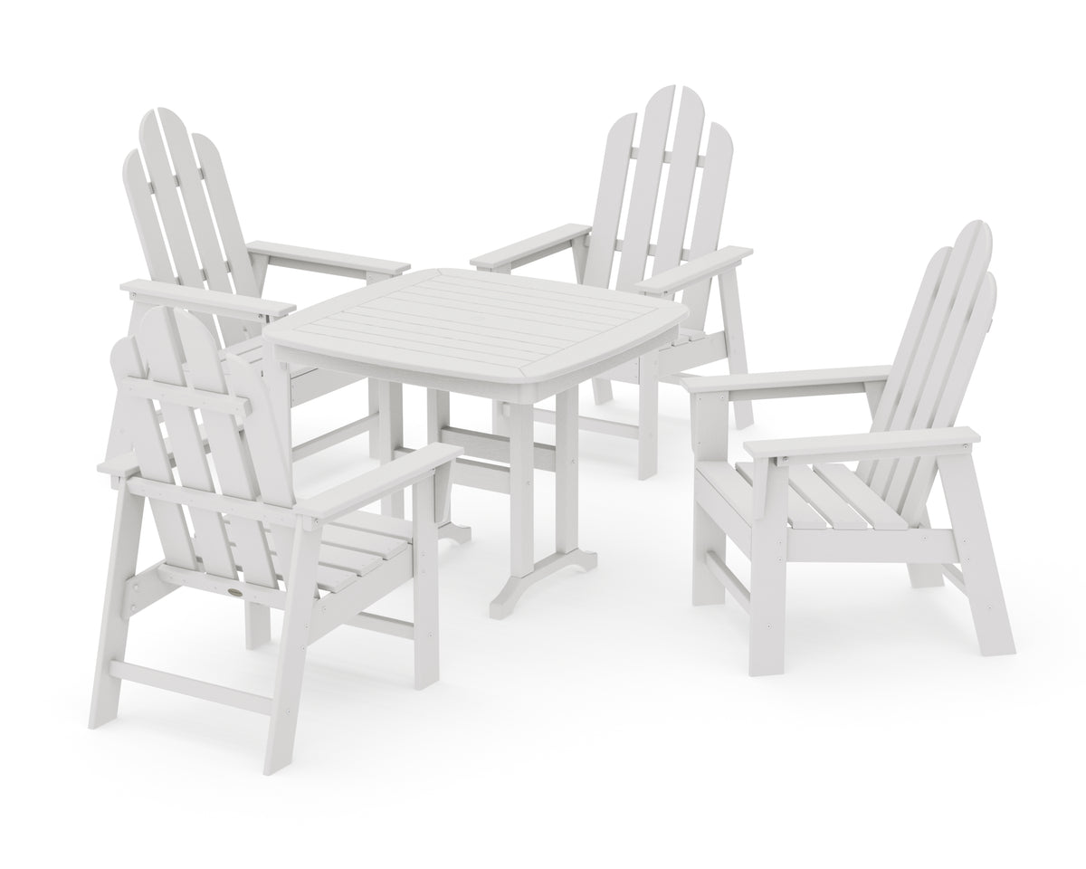 POLYWOOD Long Island 5-Piece Dining Set in Vintage White