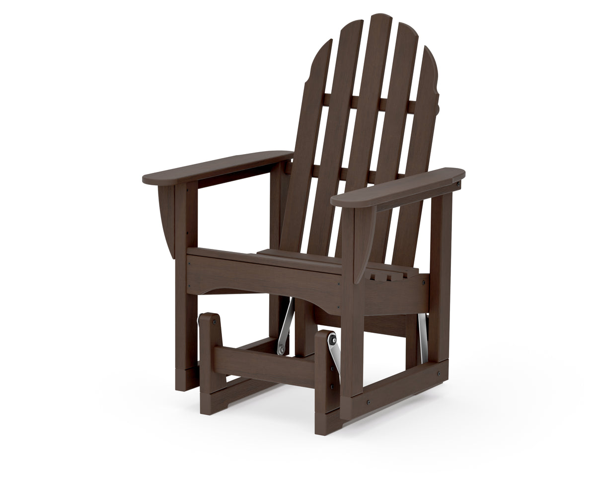 POLYWOOD Classic Adirondack Glider Chair in Kona