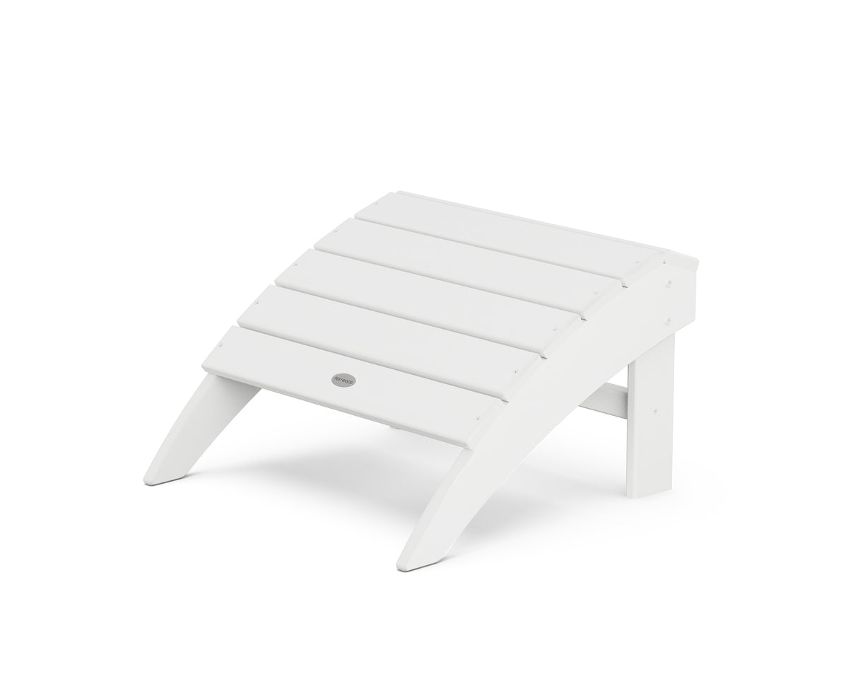 POLYWOOD Vineyard Adirondack Ottoman in White