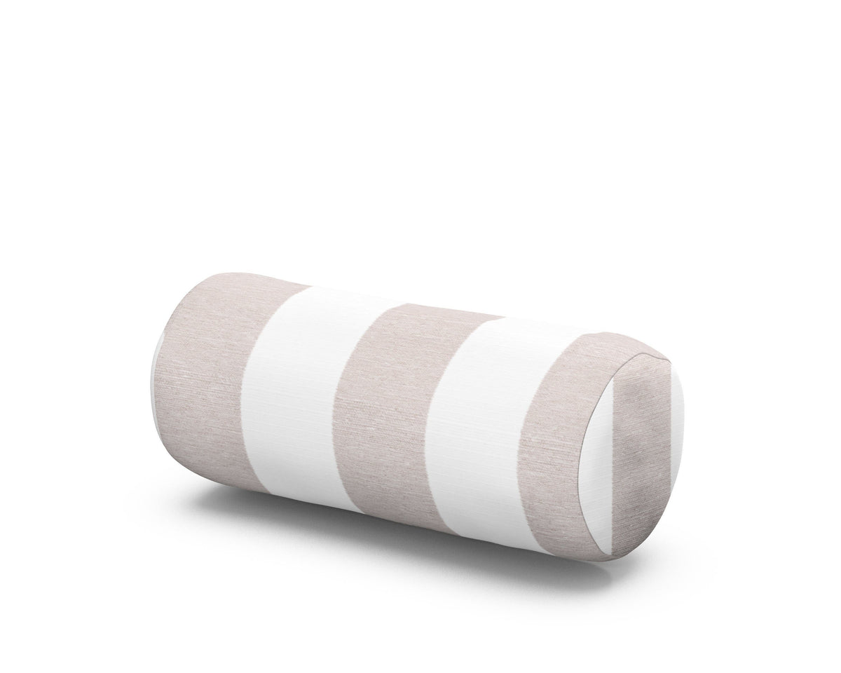 POLYWOOD Headrest Pillow - Two Strap in Cabana Stripe Dune Burlap