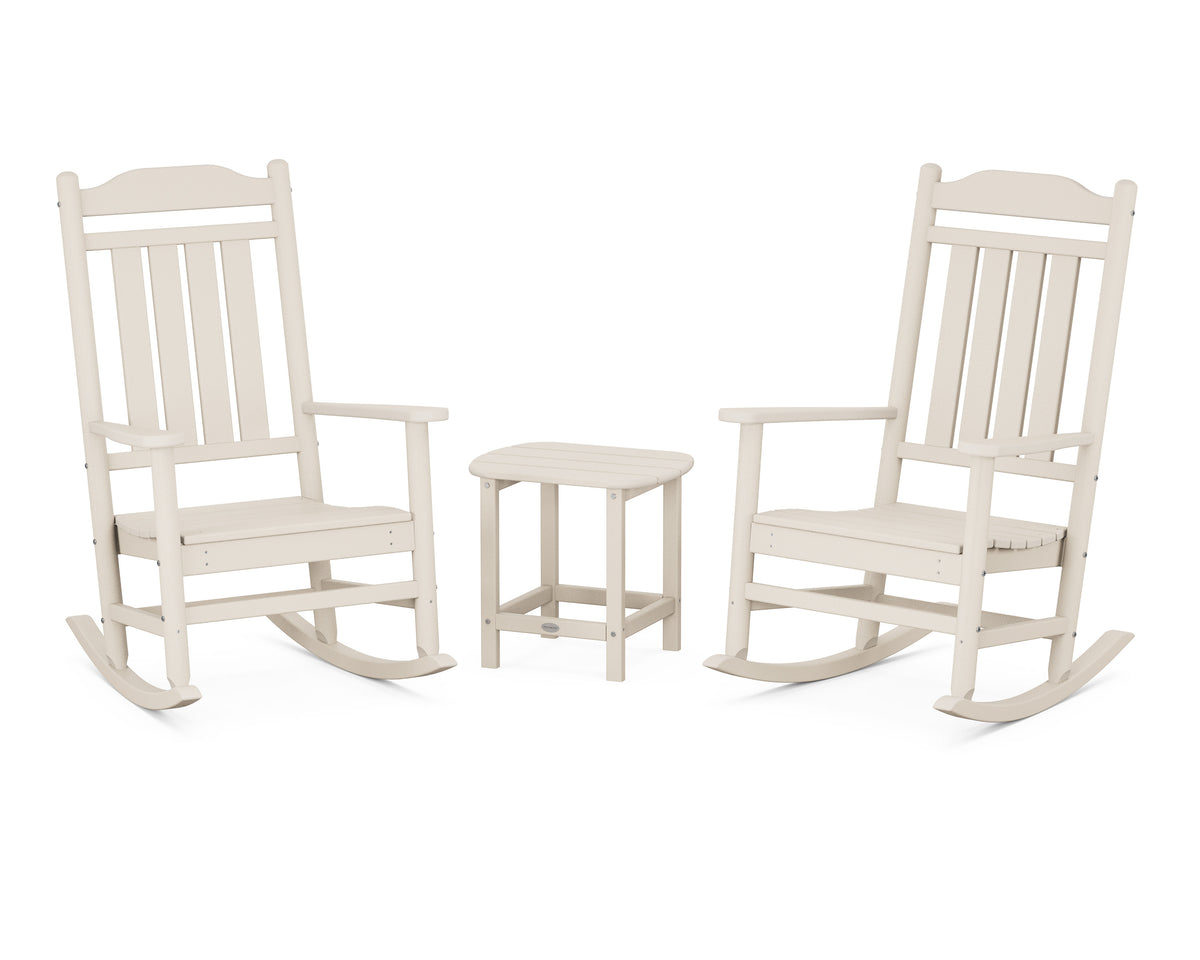 POLYWOOD Cottage Legacy Rocking Chair 3-Piece Set in Sand