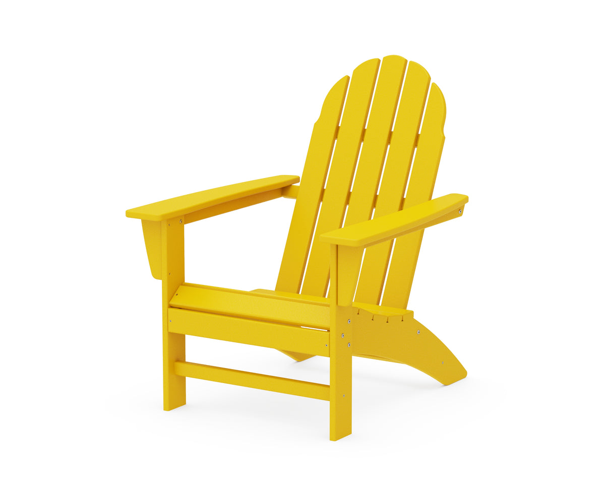 POLYWOOD Vineyard Adirondack Chair in Lemon