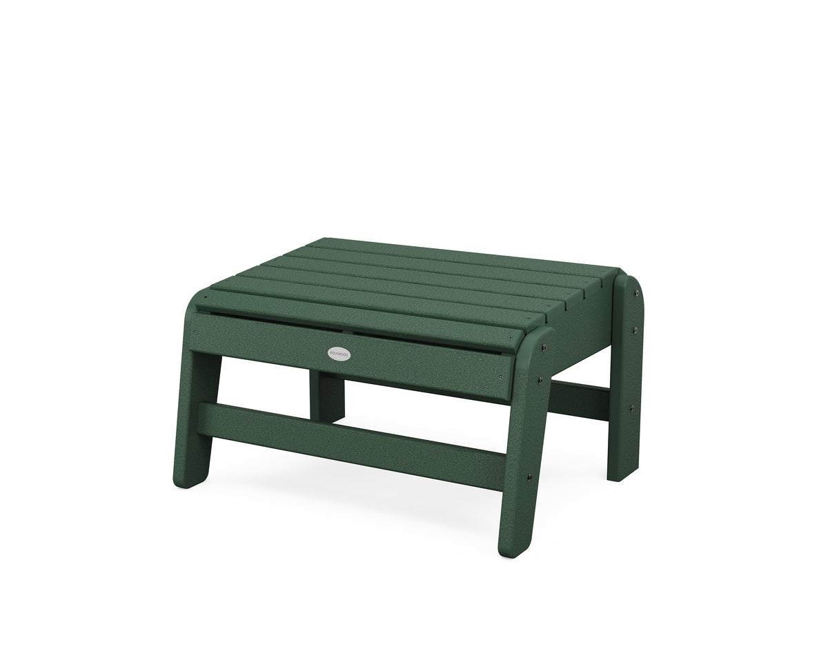 POLYWOOD Grand Adirondack Ottoman in Green