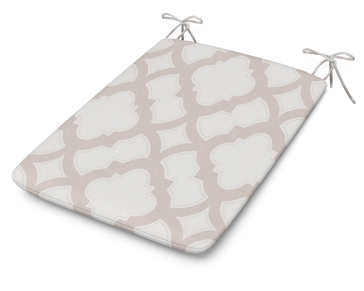 POLYWOOD 1100 Plaza Seat Pad in Trellis Dune Burlap