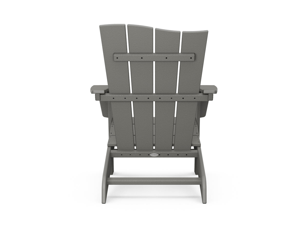 Alternate view of the POLYWOOD The Wave Chair Right in Slate Grey