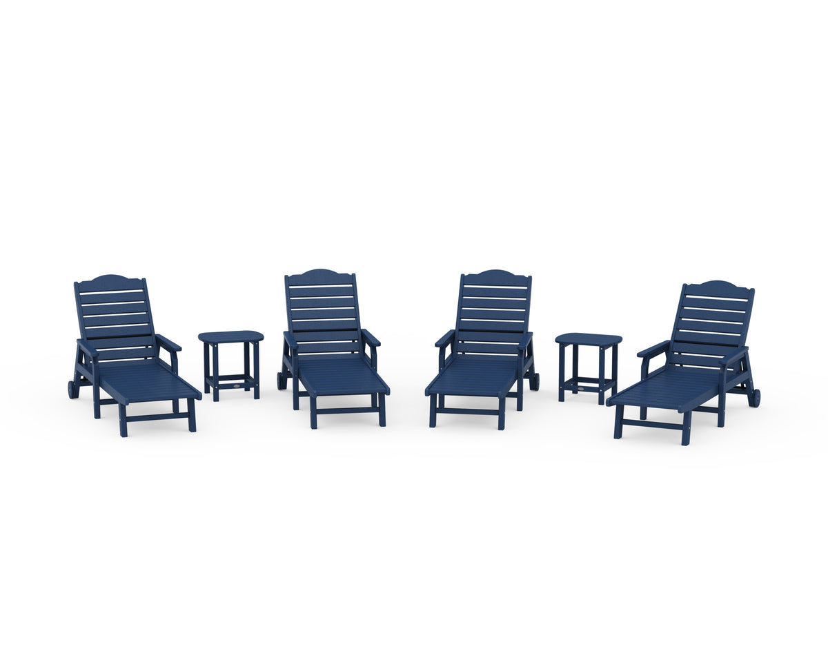 POLYWOOD Draper James Savannah 6-Piece Chaise Lounge Set in Navy