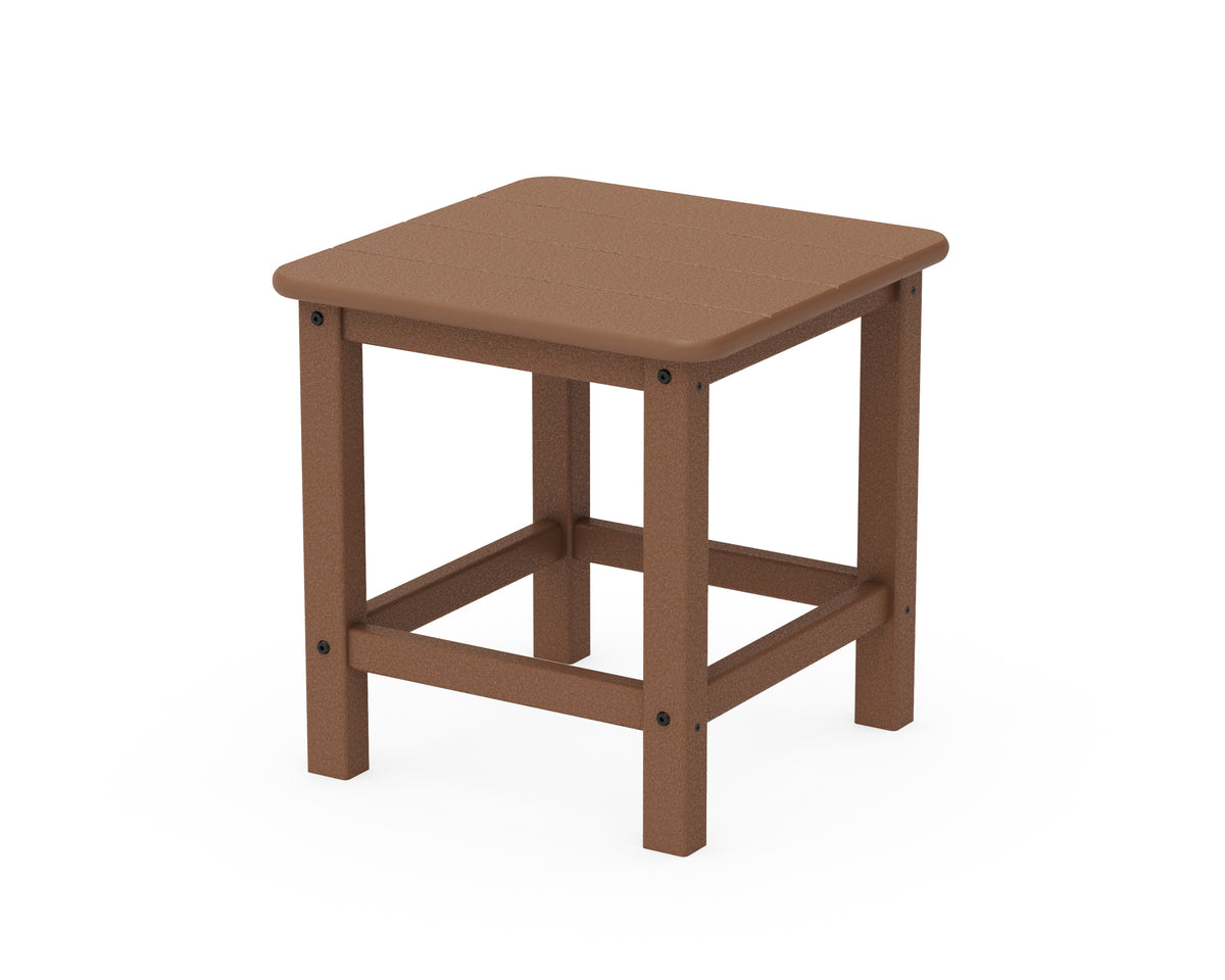 POLYWOOD Seashell 18" Side Table in Teak