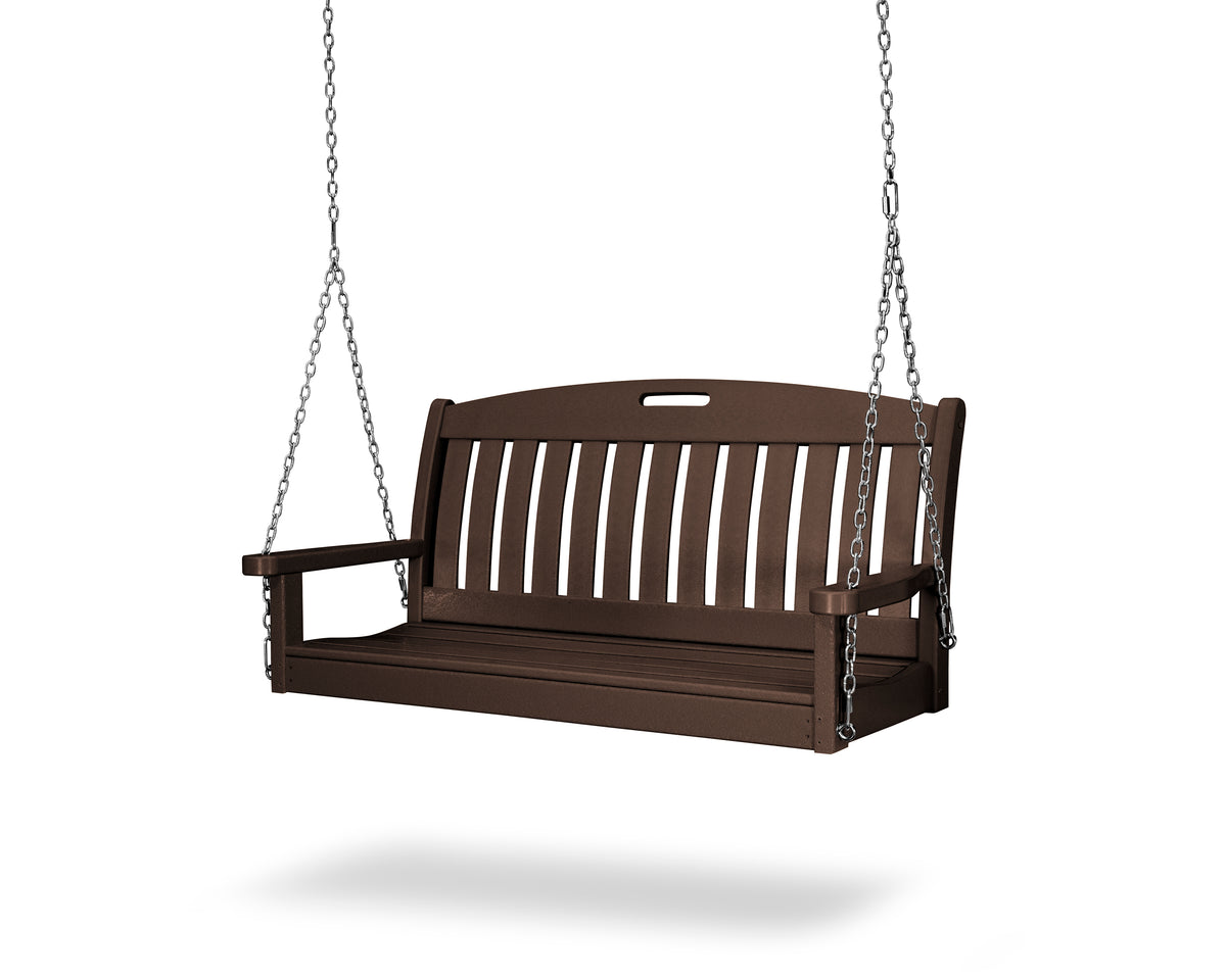POLYWOOD Nautical 48" Swing in Mahogany