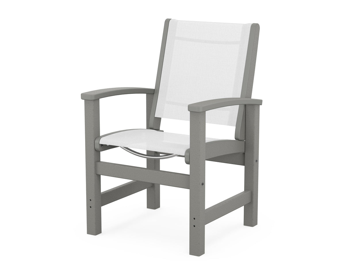 POLYWOOD Coastal Dining Chair in Slate Grey / White