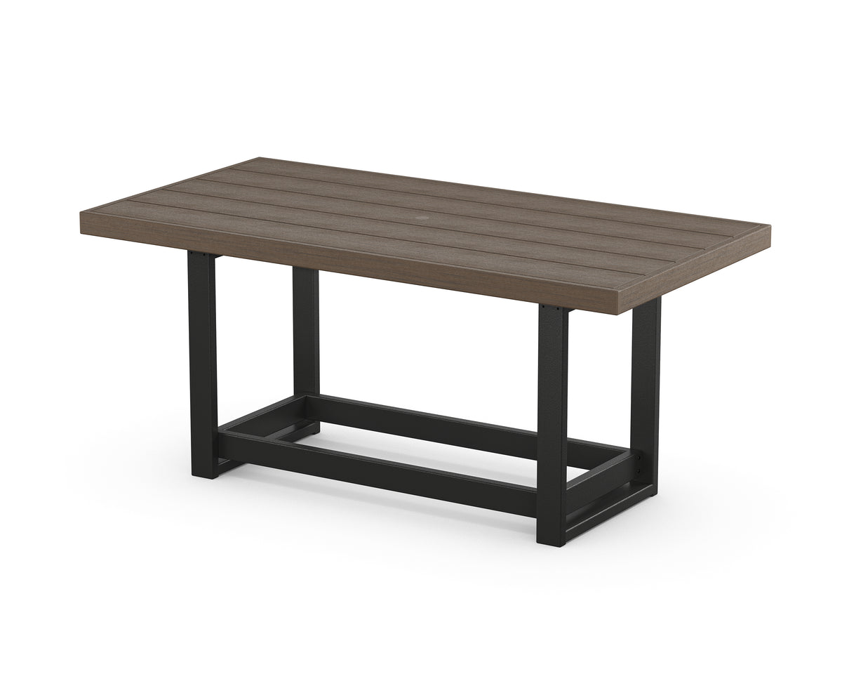 POLYWOOD EDGE 40" x 78" Counter Table in Black / Kona