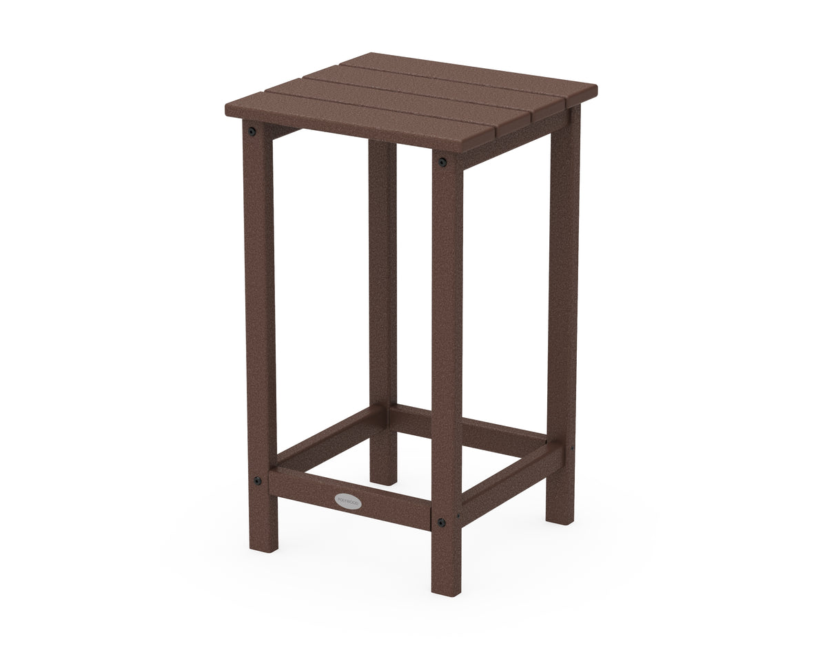 POLYWOOD Long Island 26" Counter Side Table in Mahogany
