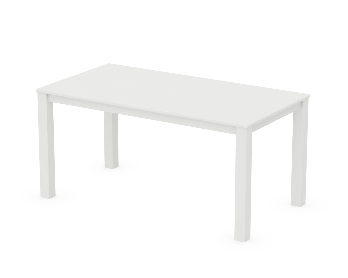 POLYWOOD Studio Parsons 34" X 64" Dining Table in White