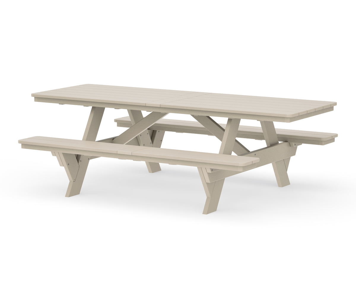 POLYWOOD Rockford 98” ADA Picnic Table in Sand