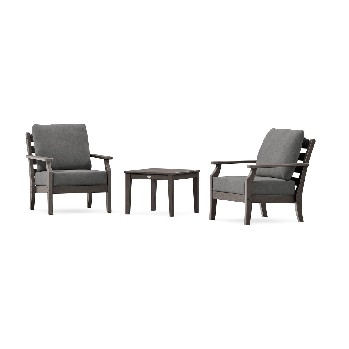 POLYWOOD Savannah 3-Piece Deep Seating Set in Vintage Coffee