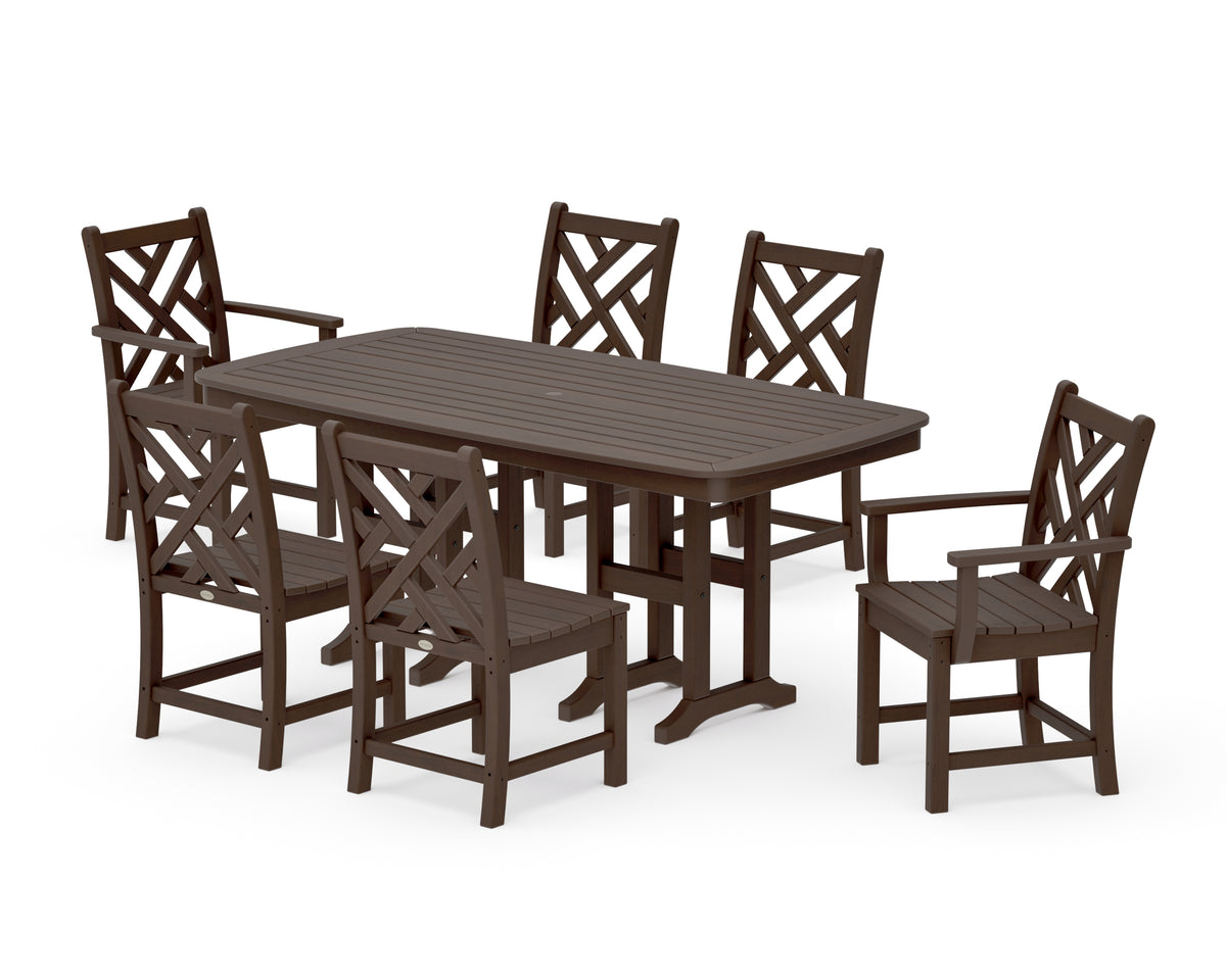 POLYWOOD Chippendale 7-Piece Dining Set in Kona
