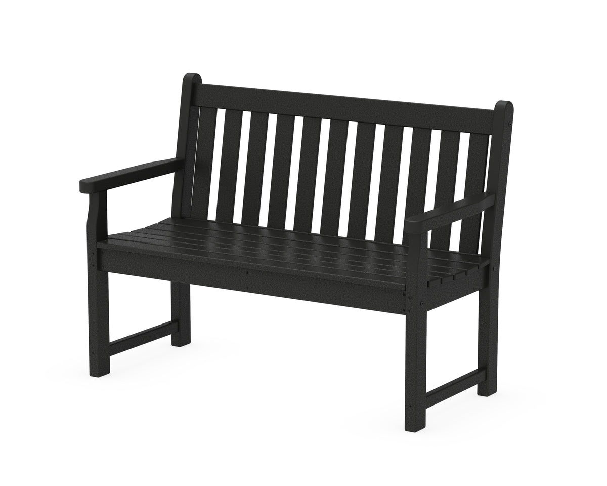 POLYWOOD Traditional Garden 48" Bench in Black