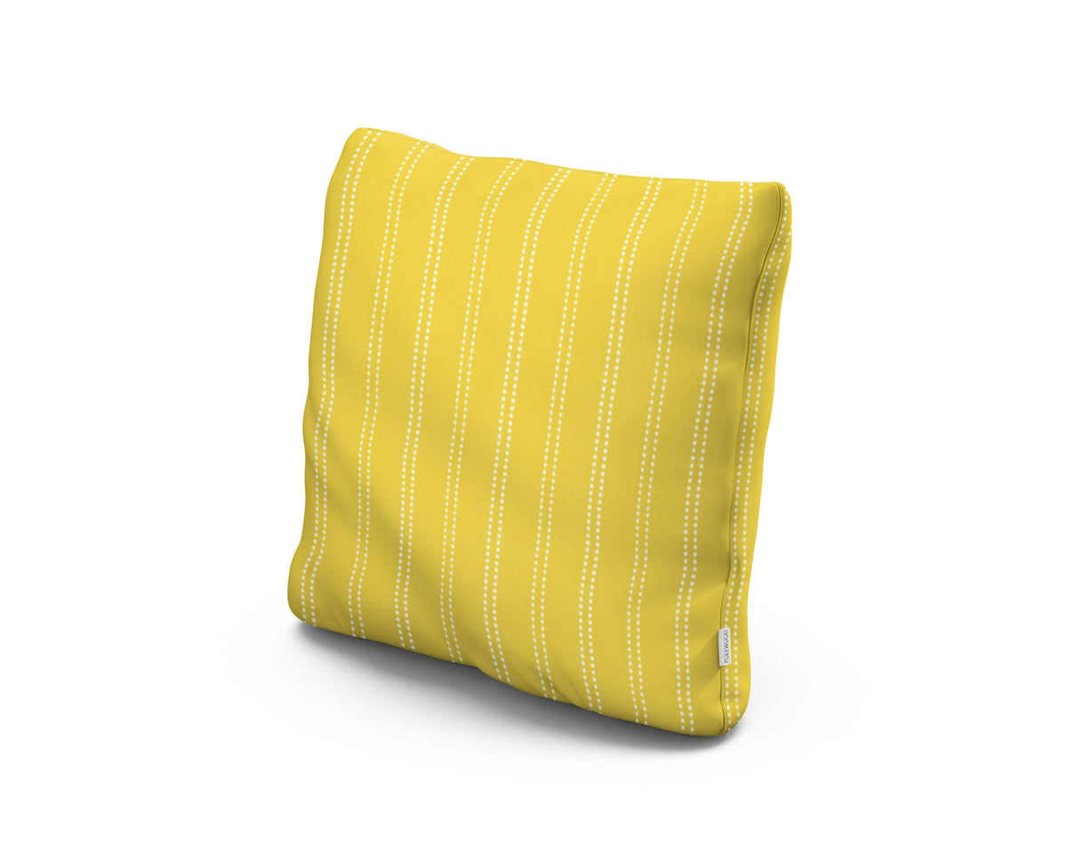 POLYWOOD 18" Outdoor Throw Pillow in Stitch Canary