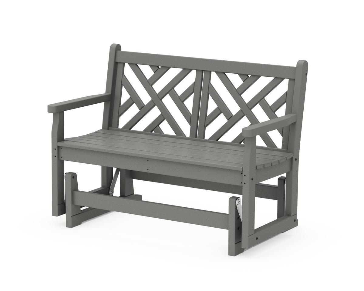 POLYWOOD Chippendale 48" Glider in Slate Grey