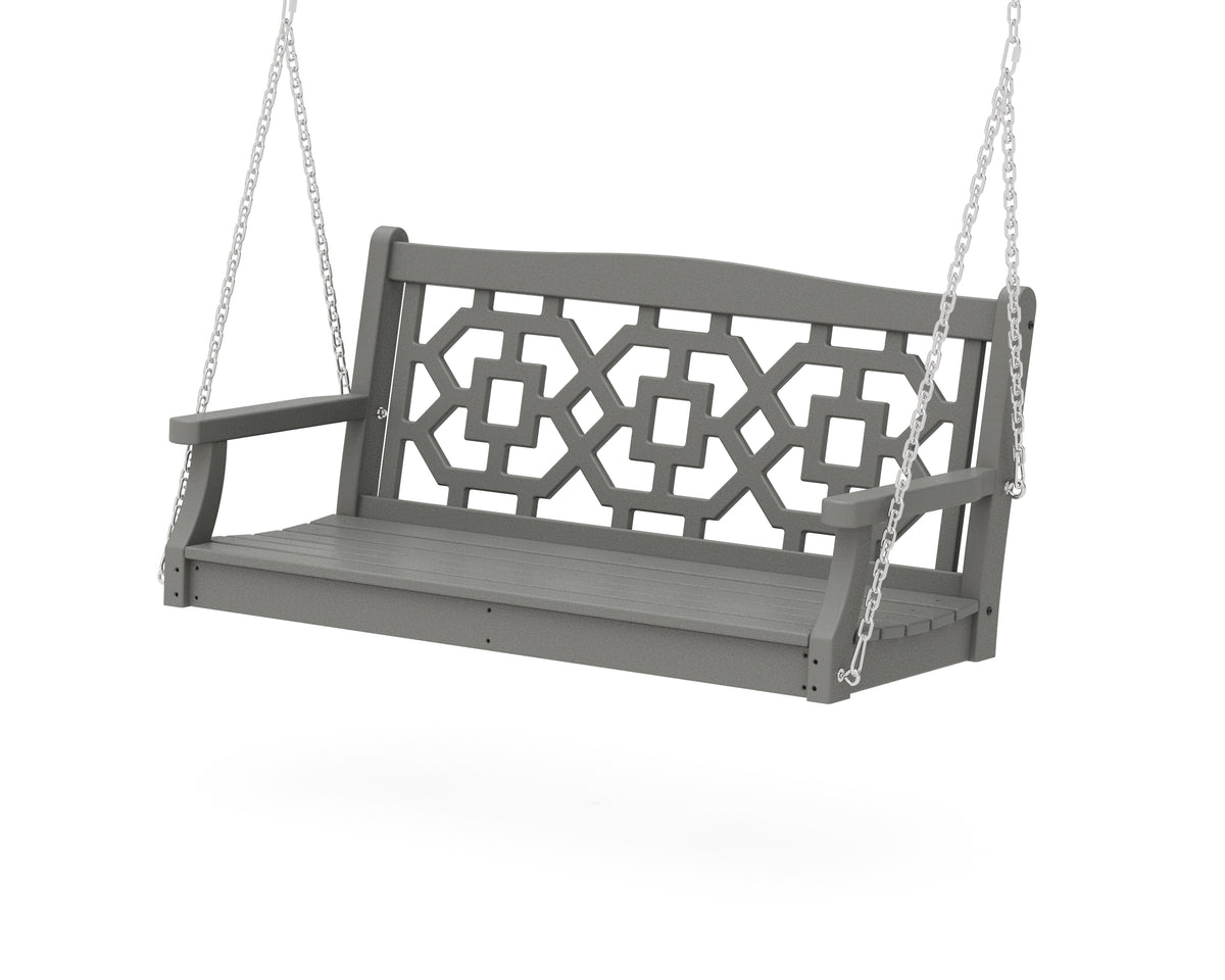 POLYWOOD Chinoiserie 48" Swing in Slate Grey