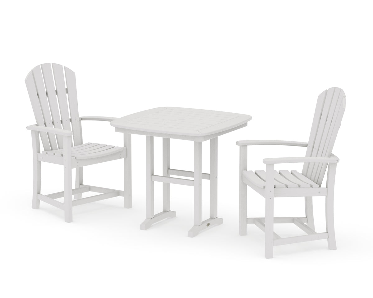 POLYWOOD Palm Coast 3-Piece Dining Set in Vintage White