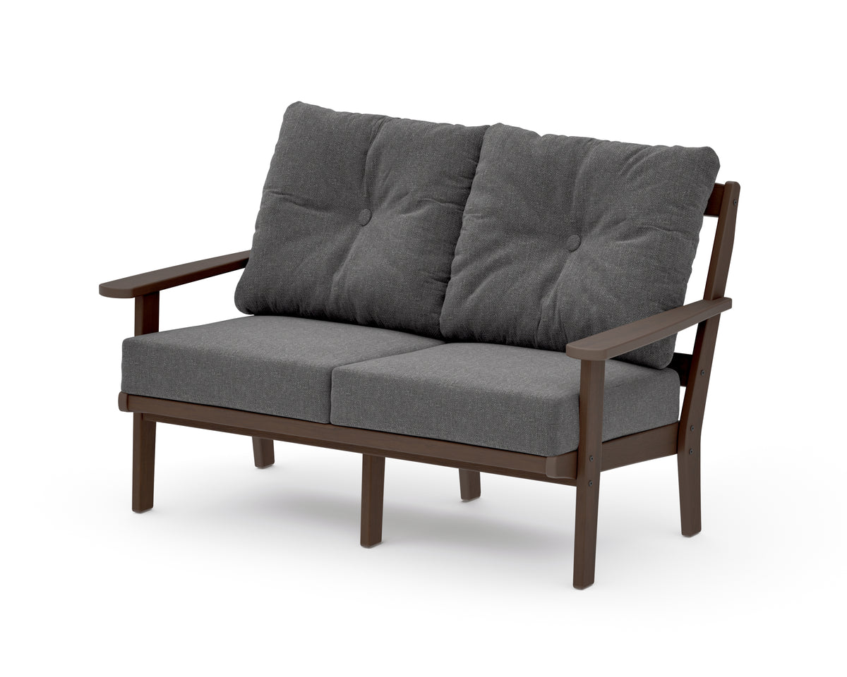 POLYWOOD Mission Deep Seating Loveseat in Kona / Ash Charcoal