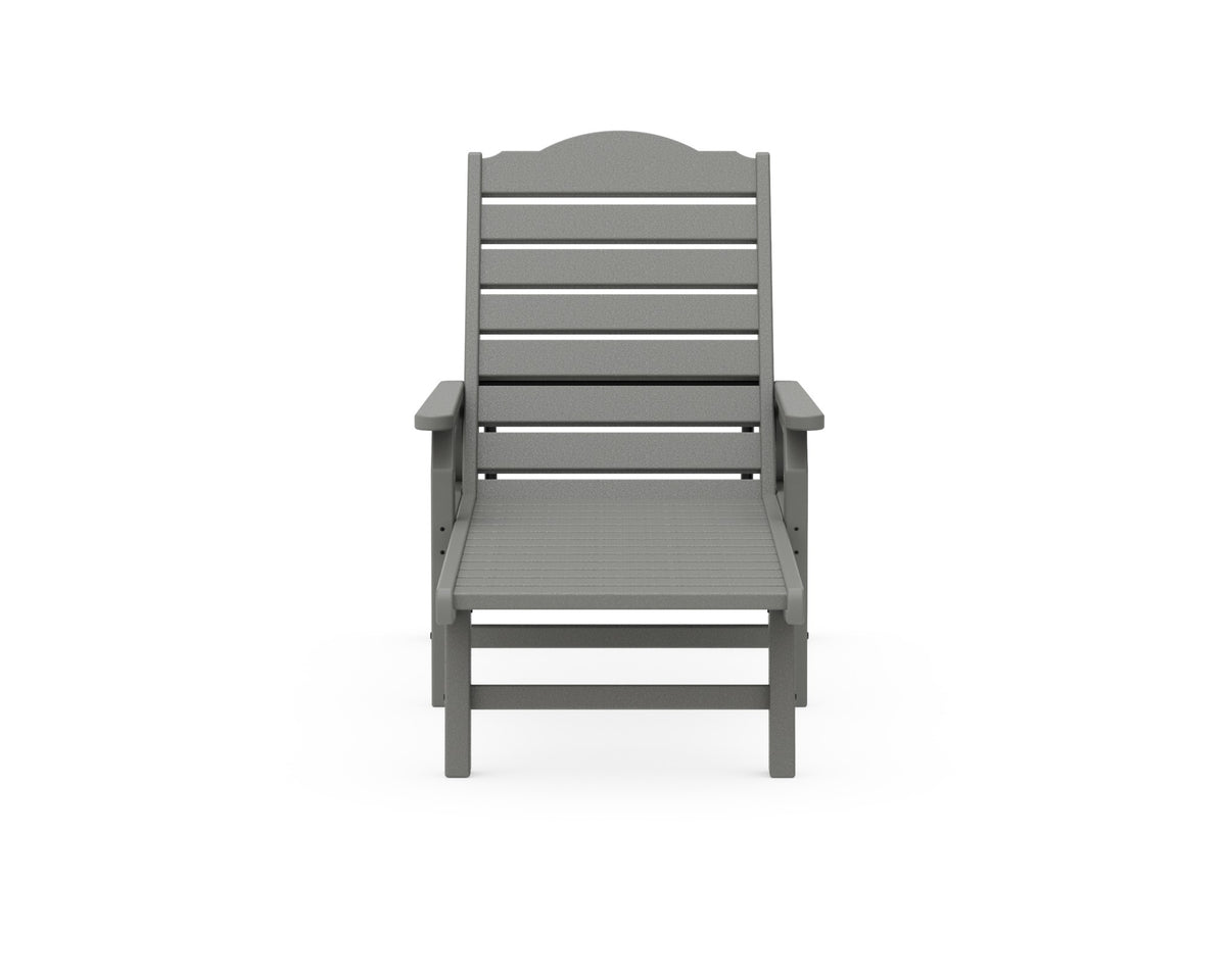 POLYWOOD Savannah Chaise with Arms and Wheels angle view
