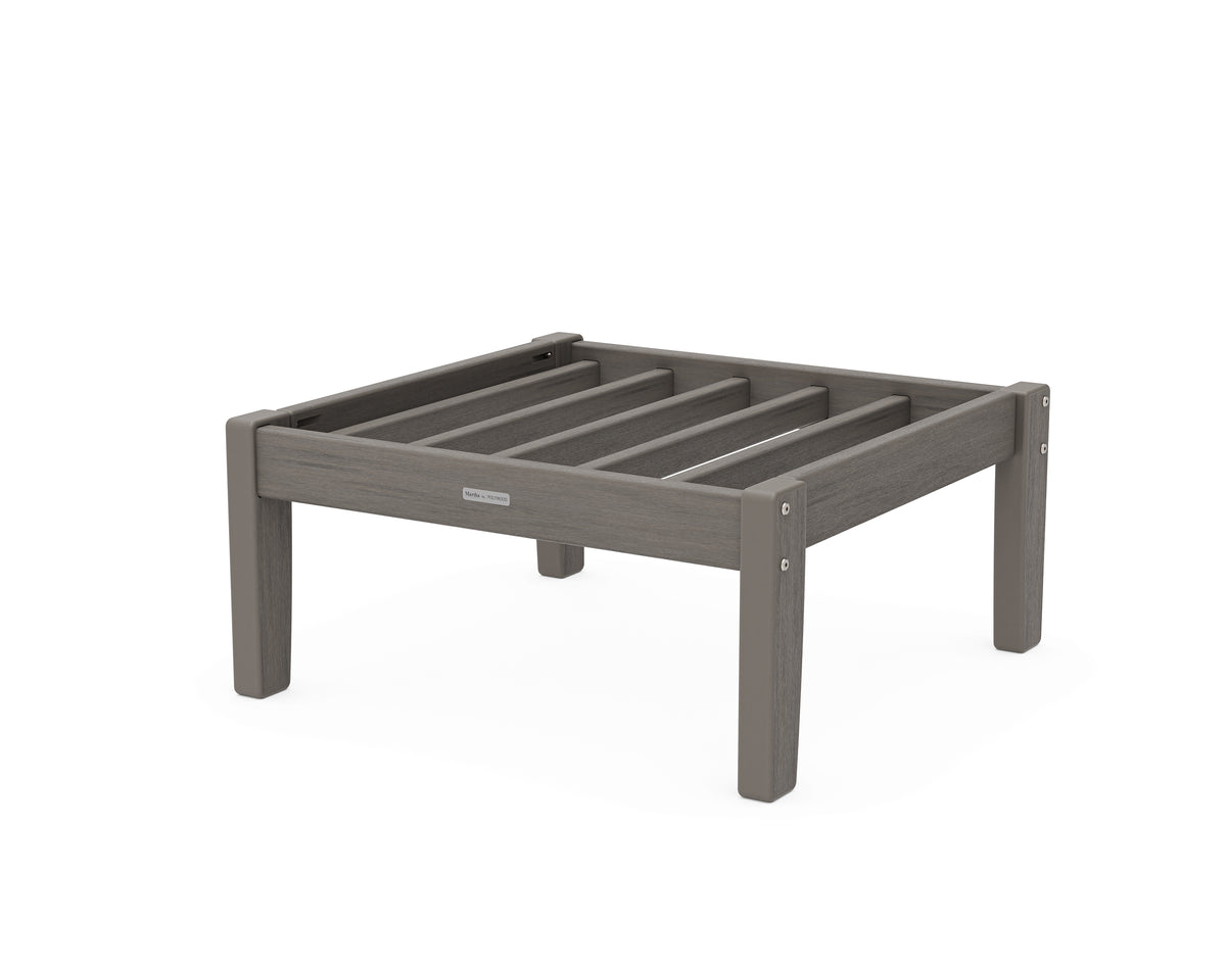 POLYWOOD Chinoiserie Deep Seating Ottoman Frame in Driftwood