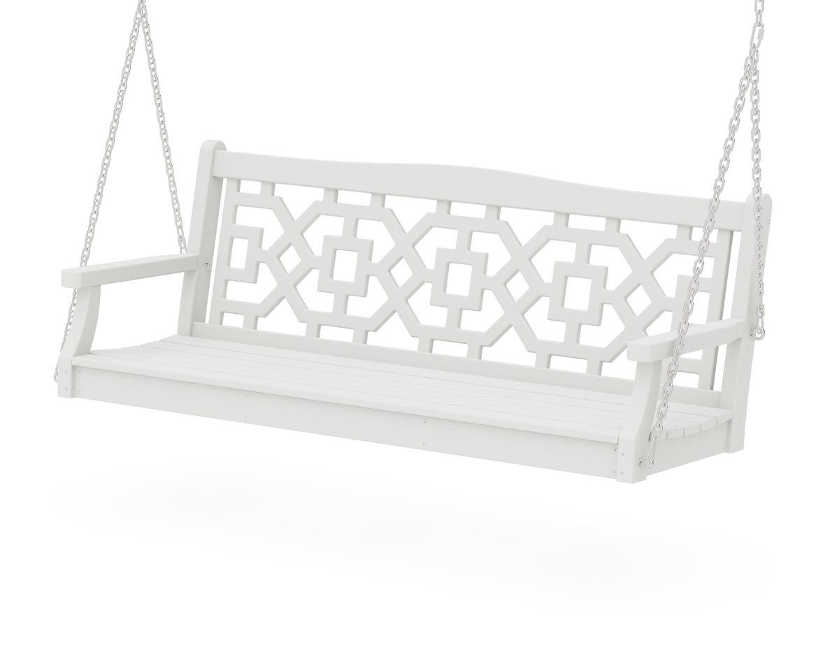 POLYWOOD Chinoiserie 60" Swing in Vintage White