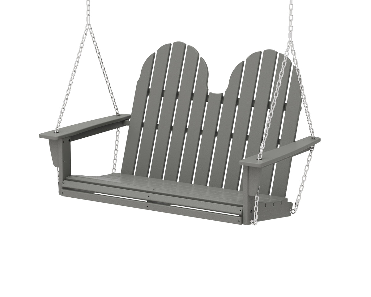 POLYWOOD Vineyard Adirondack 48" Swing in Slate Grey