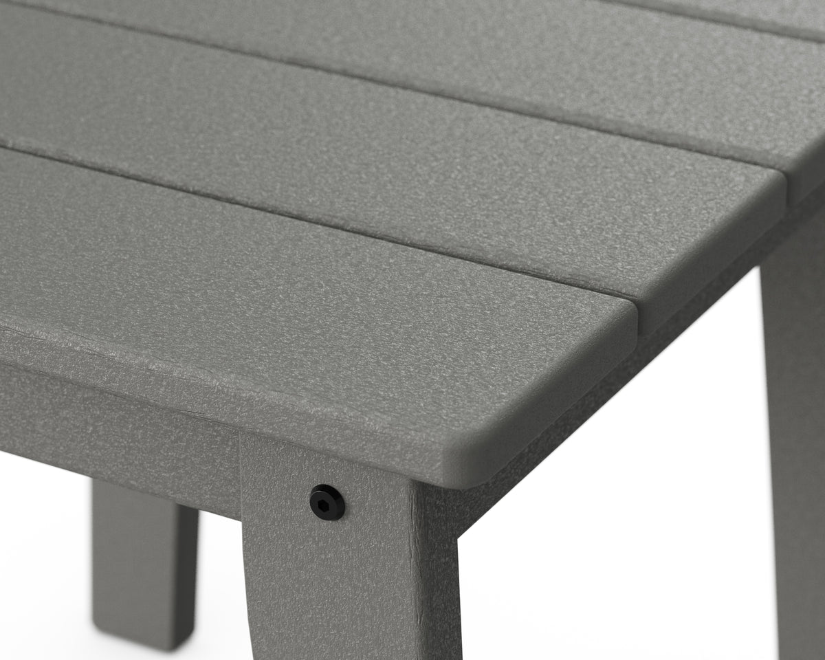 Second angled view of the POLYWOOD Lakeside End Table in Slate Grey