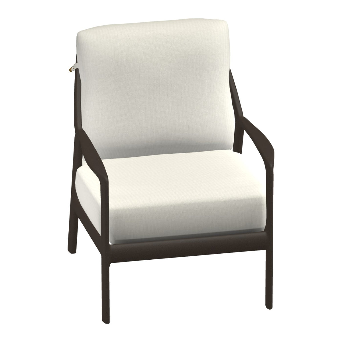 Castelle Berkeley Cushioned Lounge Chair in Rich Earth frame finish (3D render)