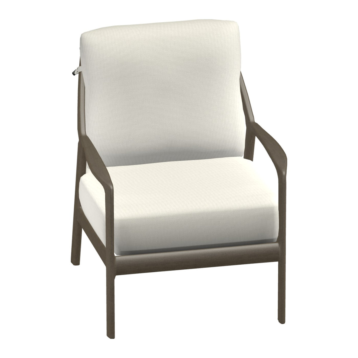 Castelle Berkeley Cushioned Lounge Chair in Weathered Wood frame finish (3D render)