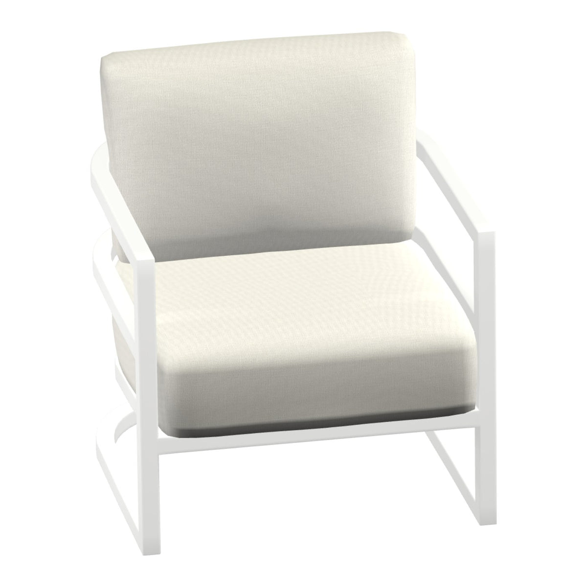 Castelle Gala Cushioned Lounge Chair in Matte White frame finish (3D render)