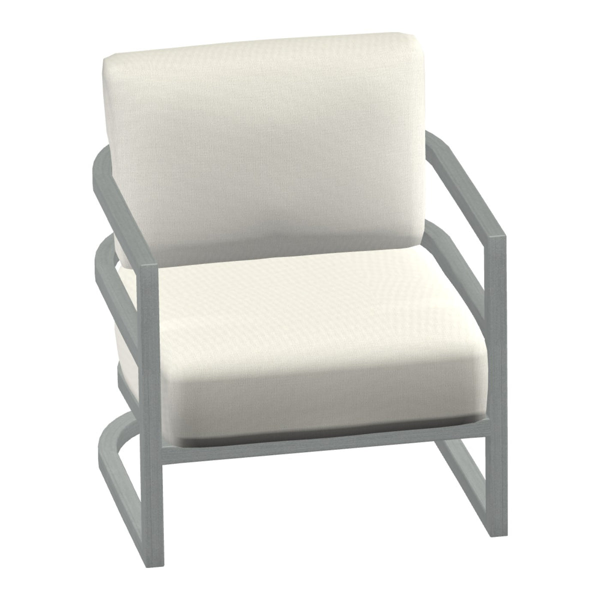Castelle Gala Cushioned Lounge Chair in Weathered Ash frame finish (3D render)