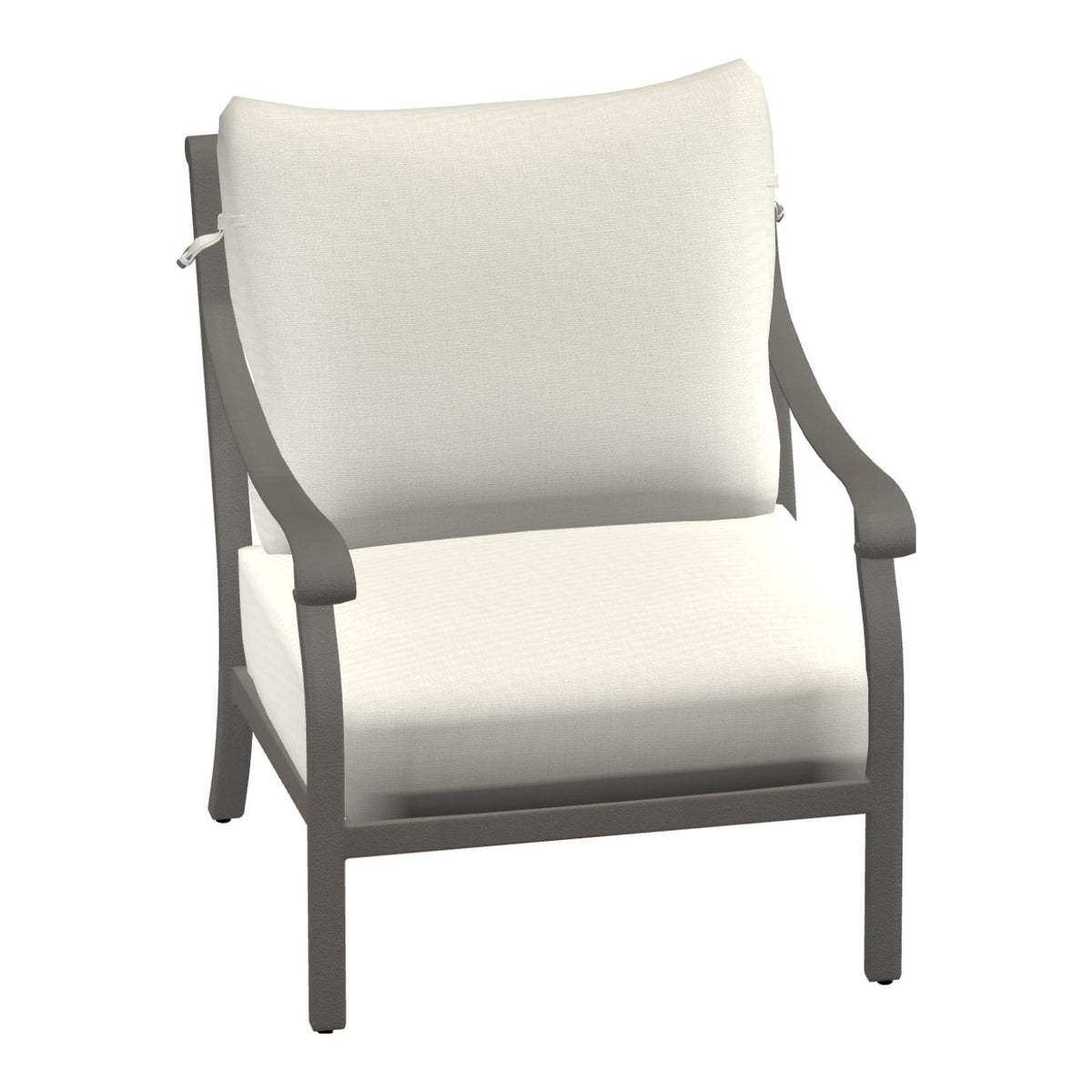 Castelle Madrid Cushioned Lounge Chair in Matte Gunmetal frame finish (3D render)