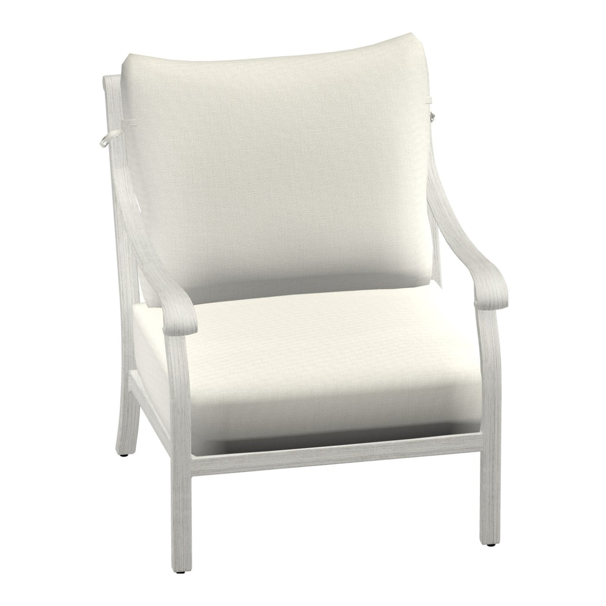 Castelle Madrid Cushioned Lounge Chair in Restoration Ivory frame finish (3D render)