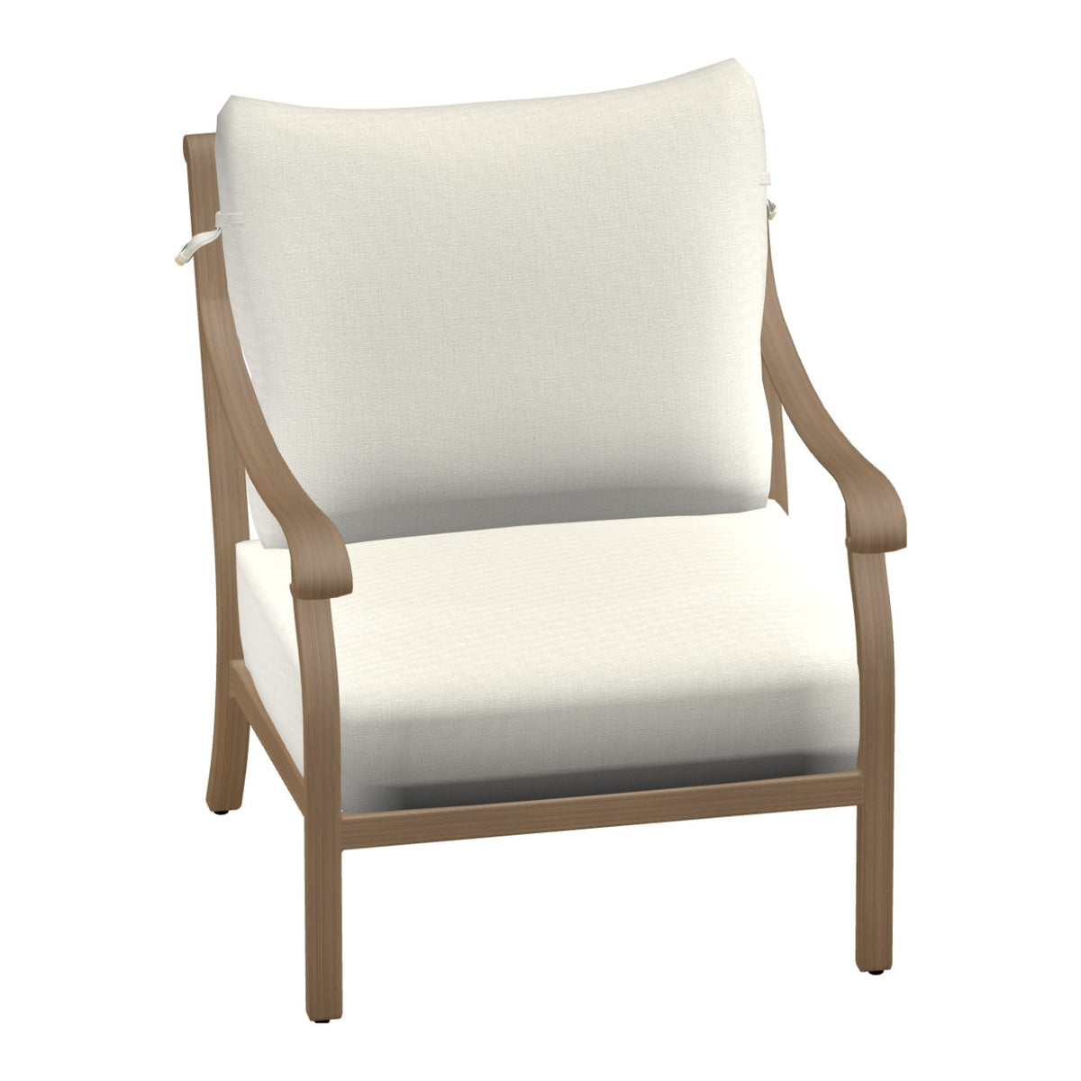 Castelle Madrid Cushioned Lounge Chair in Teak frame finish (3D render)