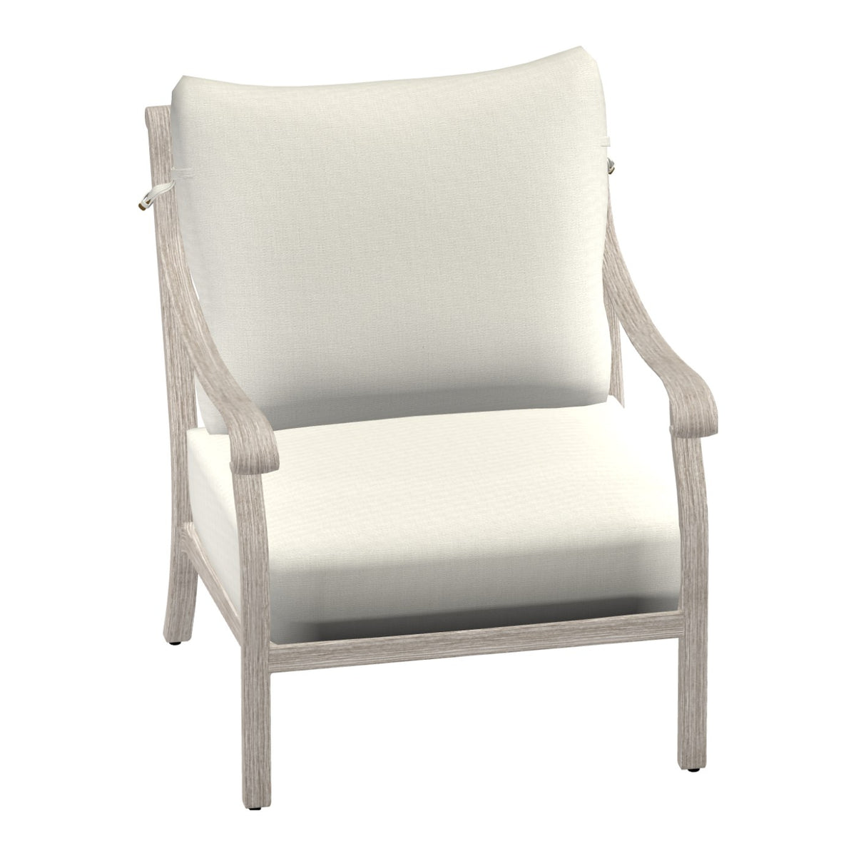 Castelle Madrid Cushioned Lounge Chair in Weathered Gray frame finish (3D render)
