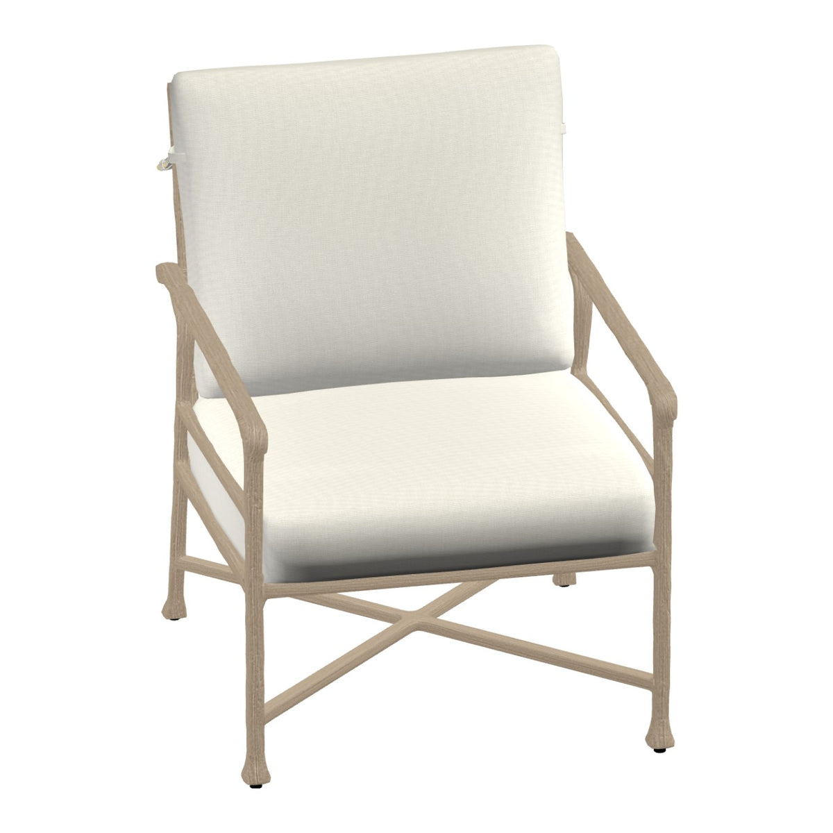 Castelle Marquis Cushioned Lounge Chair in Brushed Oak frame finish (3D render)