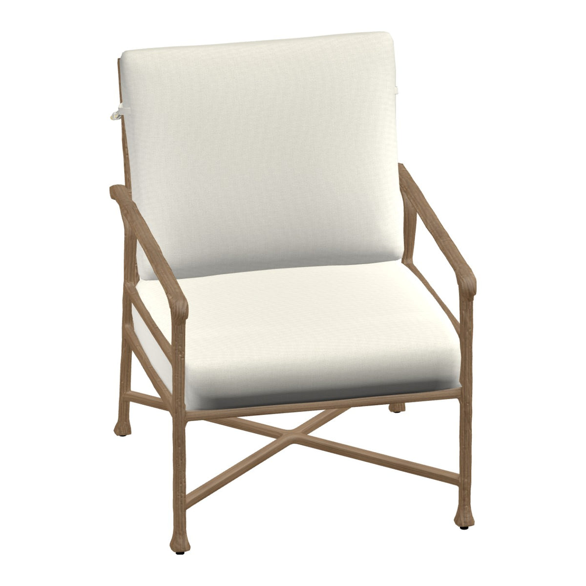 Castelle Marquis Cushioned Lounge Chair in Teak frame finish (3D render)