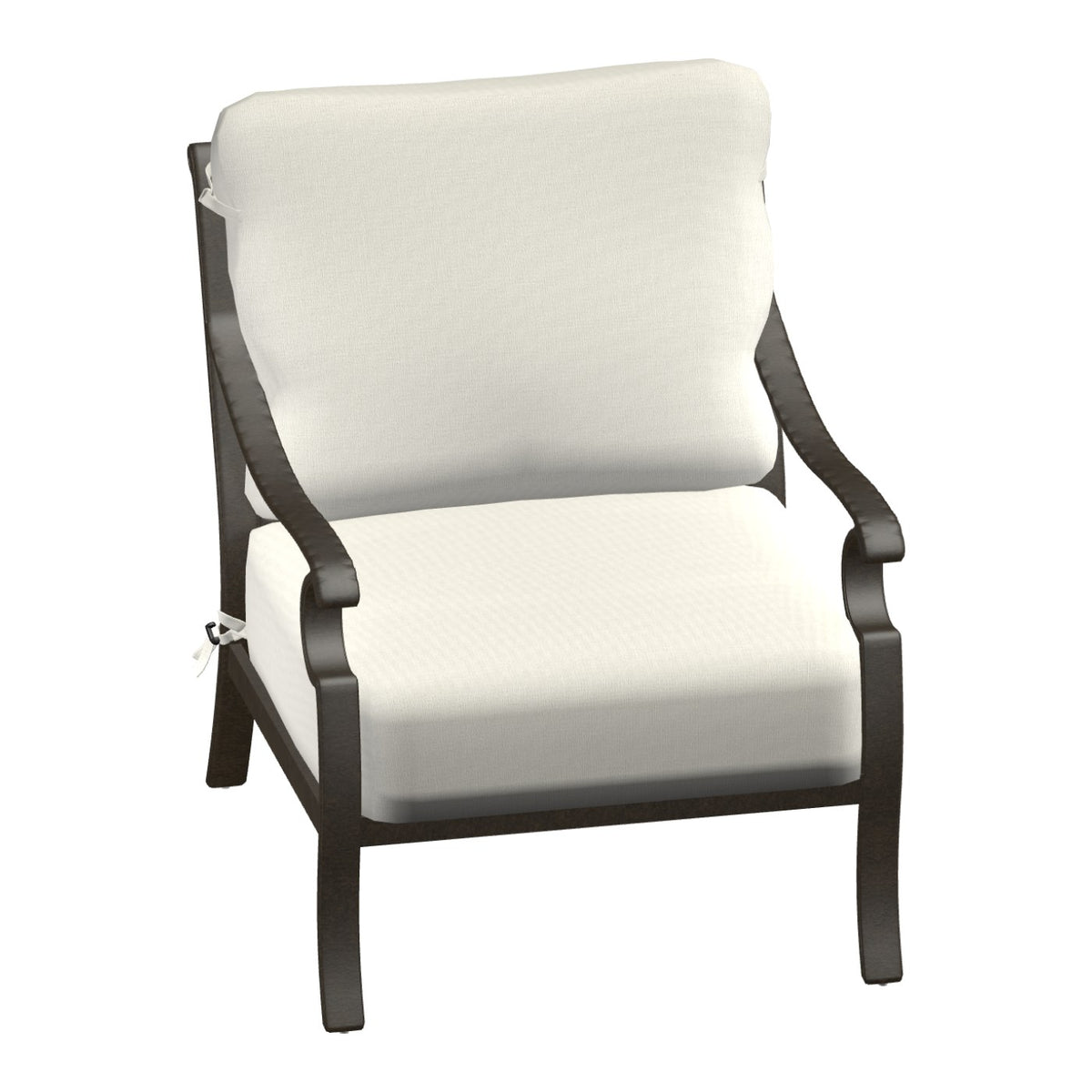Castelle Monterey Cushioned Lounge Chair in Antique Black Walnut frame finish (3D render)